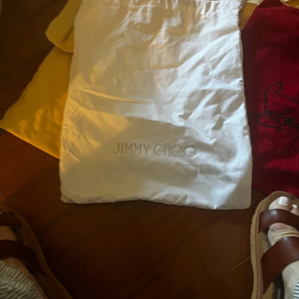 Jimmy Choo White Shoe Bag